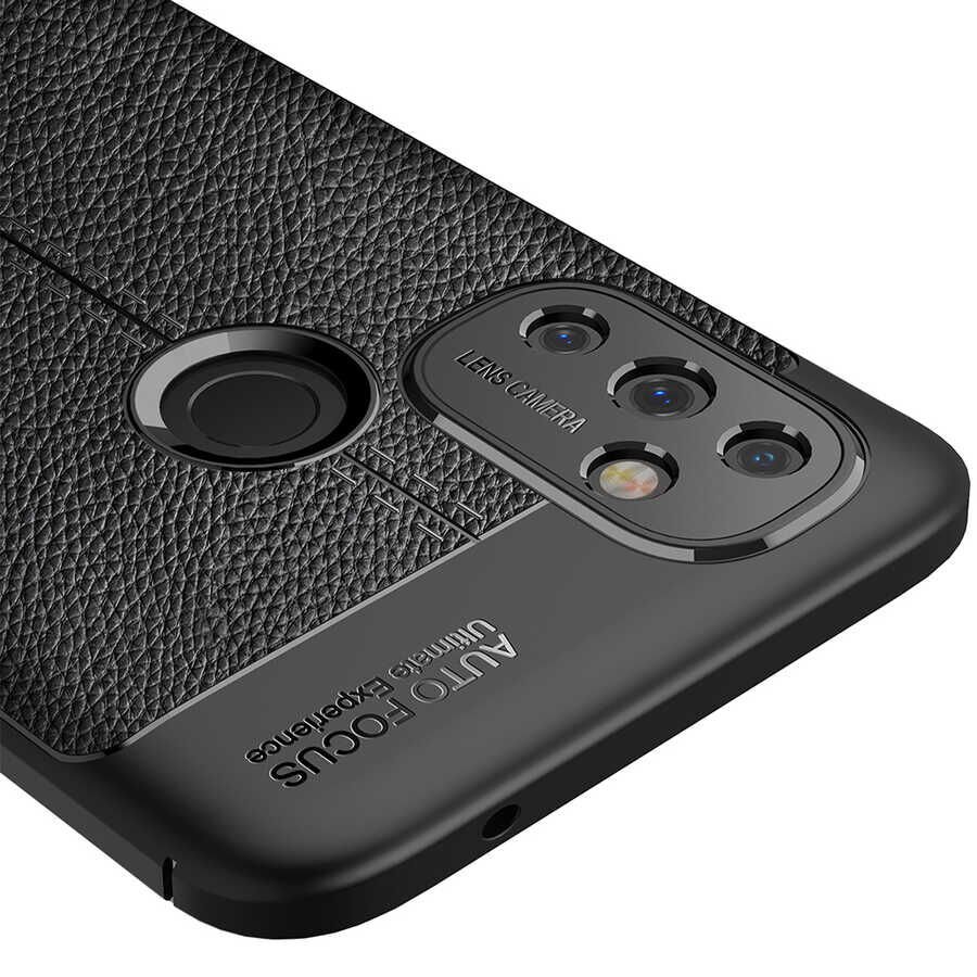 One Plus Nord N100 Kılıf Deri Görünümlü Renk Atmayan Dayanaklı Silikon Kapak (NİSS) Kırmızı
