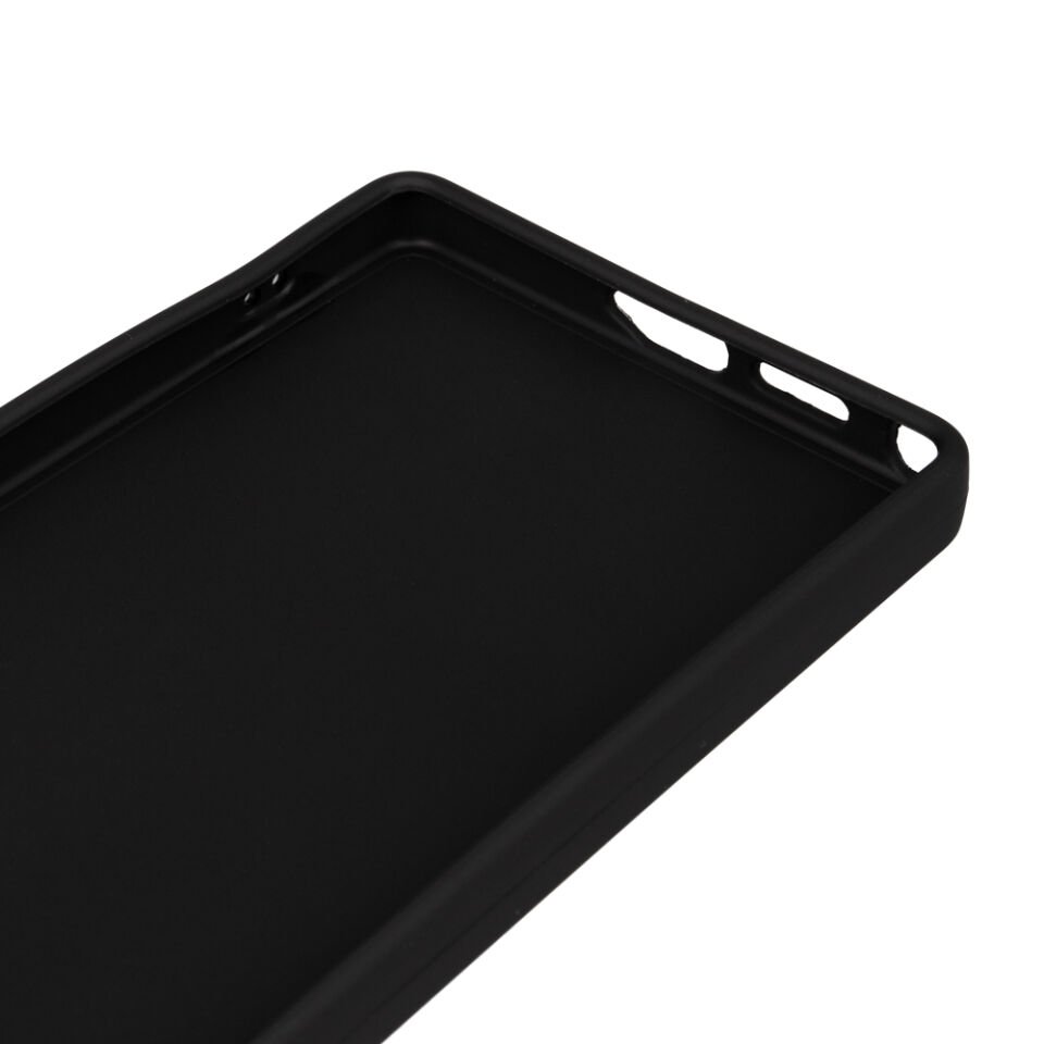 Samsung Galaxy S25 Ultra Kılıf Kamera Korumalı Esnek Renkli Silikon Kapak (Biye) Siyah