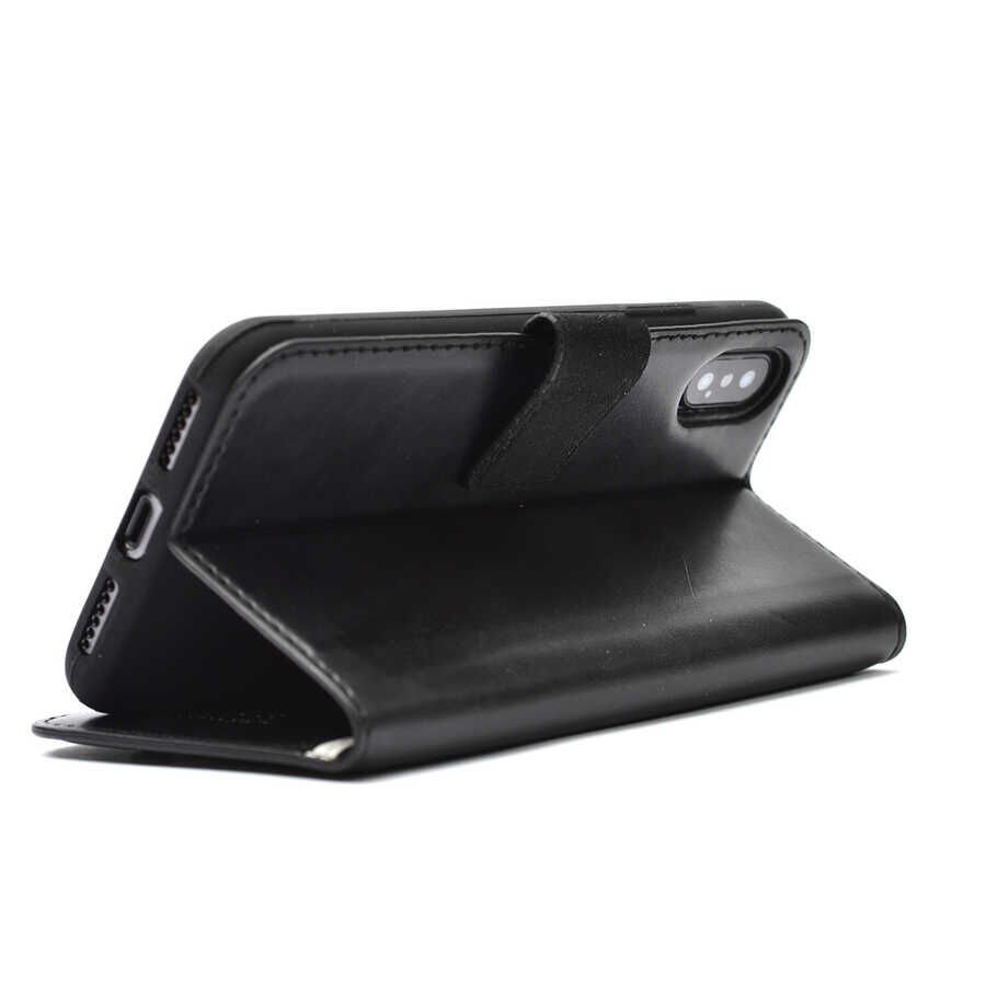 Xiaomi Poco C65 Kılıf Pu Deri Kapaklı Standlı Kartlıklı Bölmeli Deluxe Cüzdan Kırmızı