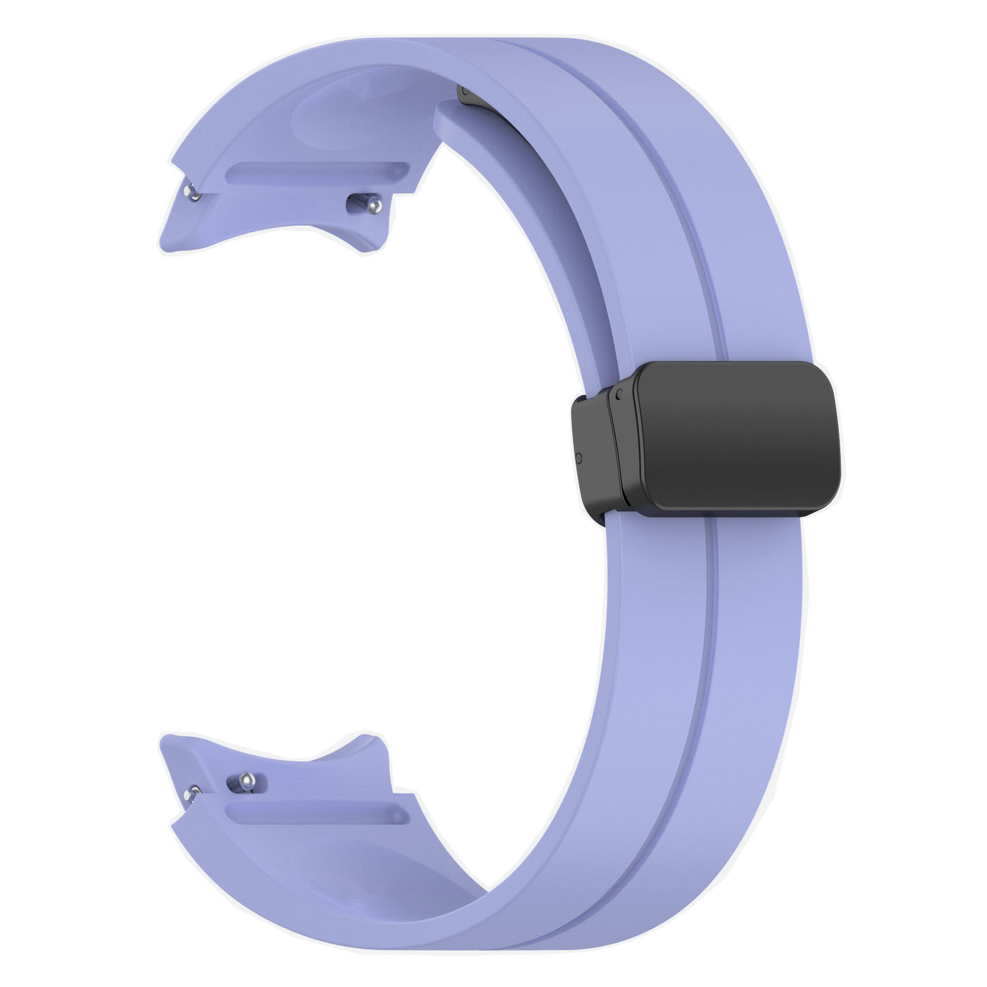 Samsung Galaxy Watch 4 / 5 / 5 Pro 40-44 Classic 42 - 45 - 46mm Magnet Tokalı Ayarlı Kordon (krd-84) Lila