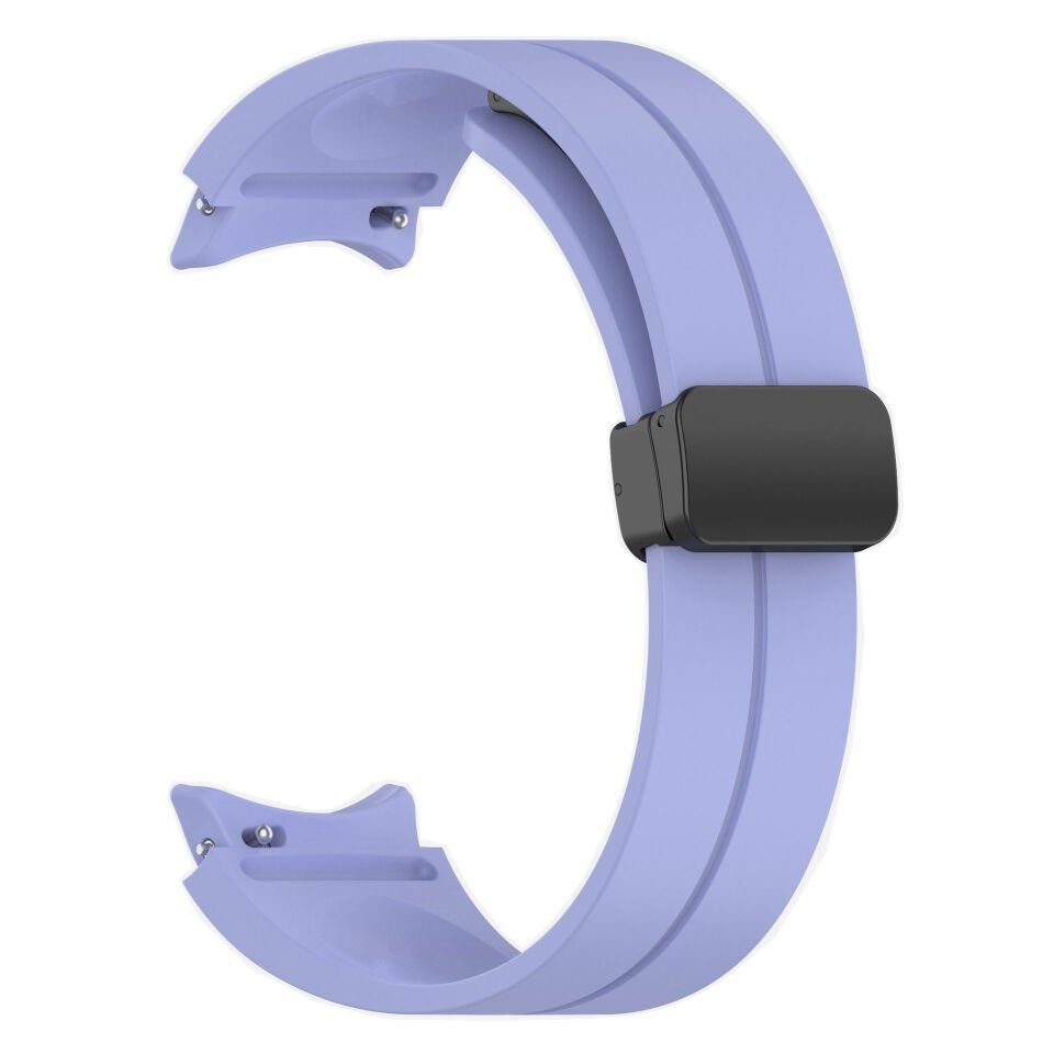 Samsung Galaxy Watch 4 / 5 / 5 Pro 40-44 Classic 42 - 45 - 46mm Magnet Tokalı Ayarlı Kordon (krd-84) Lila