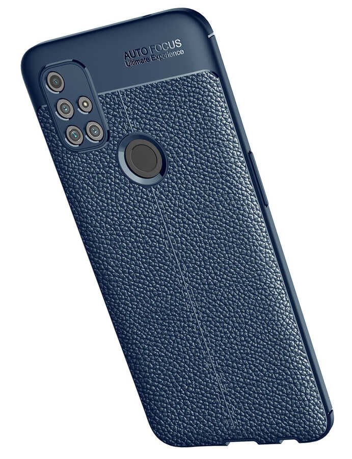 One Plus Nord N10 5G Kılıf Deri Görünümlü Renk Atmayan Dayanaklı Silikon Kapak (NİSS) Kırmızı