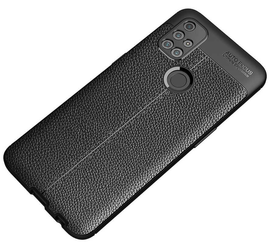 One Plus Nord N10 5G Kılıf Deri Görünümlü Renk Atmayan Dayanaklı Silikon Kapak (NİSS) Kırmızı
