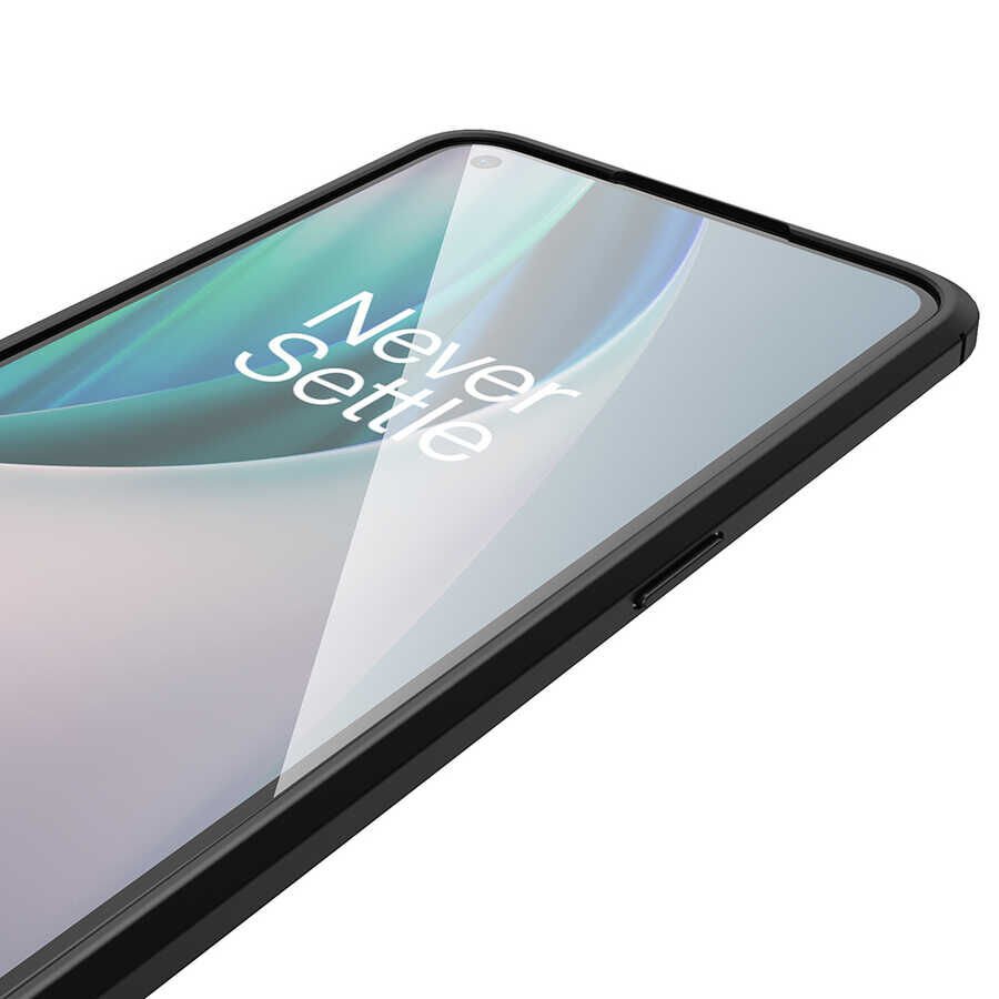 One Plus Nord N10 5G Kılıf Deri Görünümlü Renk Atmayan Dayanaklı Silikon Kapak (NİSS) Kırmızı