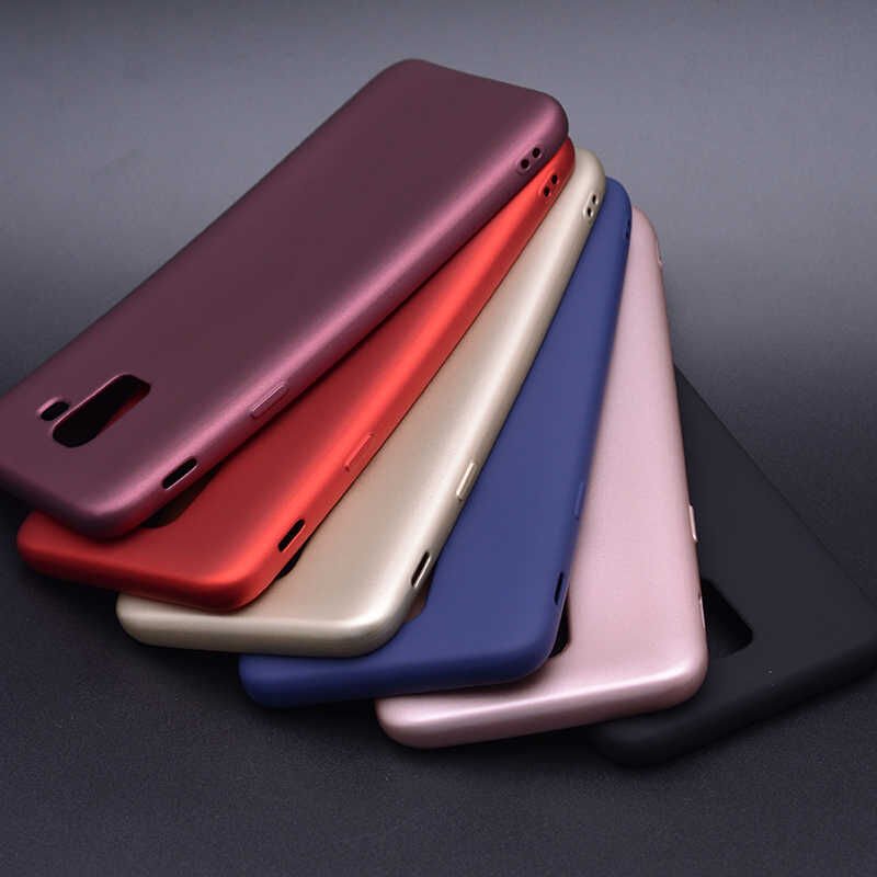 Samsung Galaxy J6 Kılıf Yumuşak Dokulu Soft Esnek İnce Mat Renkli Silikon Kapak (PREMİER) Kırmızı