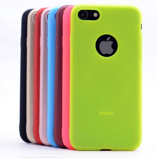 Apple  iPhone 8 Kılıf Yumuşak Dokulu Soft Esnek İnce Mat Renkli Silikon Kapak (PREMİER) Kırmızı