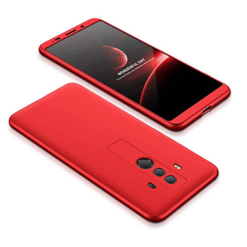 Huawei Mate 10 Pro Kılıf 360 Tam Koruma Ön Ve Arka Sert Mika Kapak Orjinal Ays Gkk Kapak Gold
