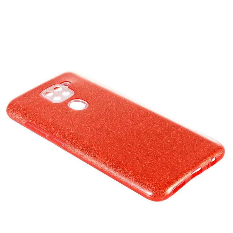 Xiaomi Redmi Note 9 Kılıf Renkli Parıltılı Simli Işıltılı Silikon Kapak (SHİNİNG) Siyah