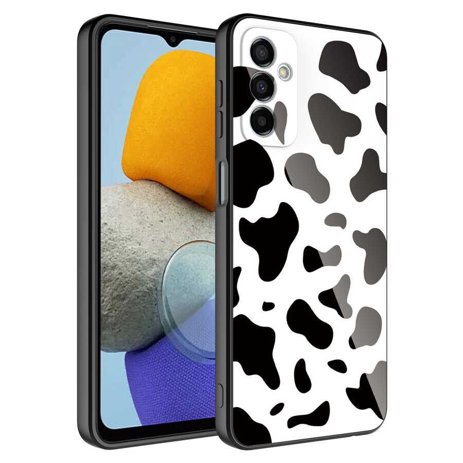 Samsung Galaxy M23 Kılıf Kamera Korumalı Bulut Desenli Renkli Sert Parlak Silikon Kapak (Epoksi) NO7