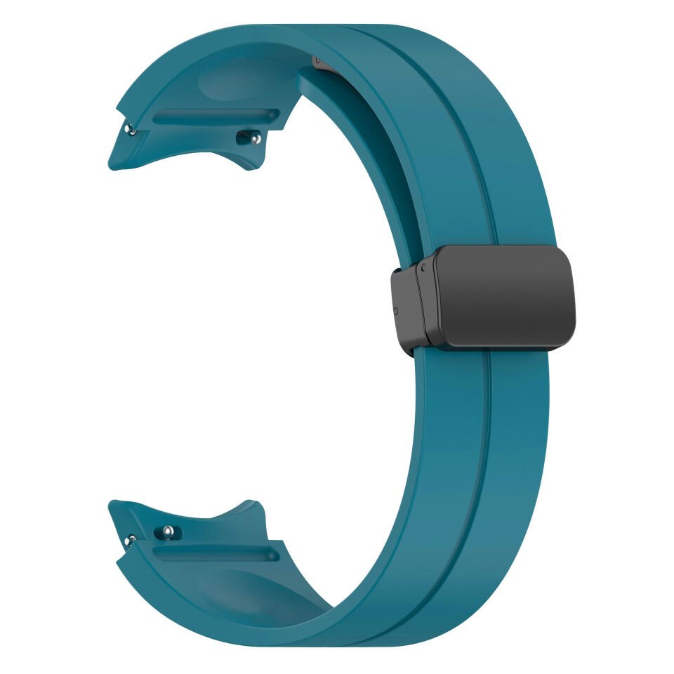 Samsung Galaxy Watch 4 / 5 / 5 Pro 40-44 Classic 42 - 45 - 46mm Magnet Tokalı Ayarlı Kordon (krd-84) Turkuaz