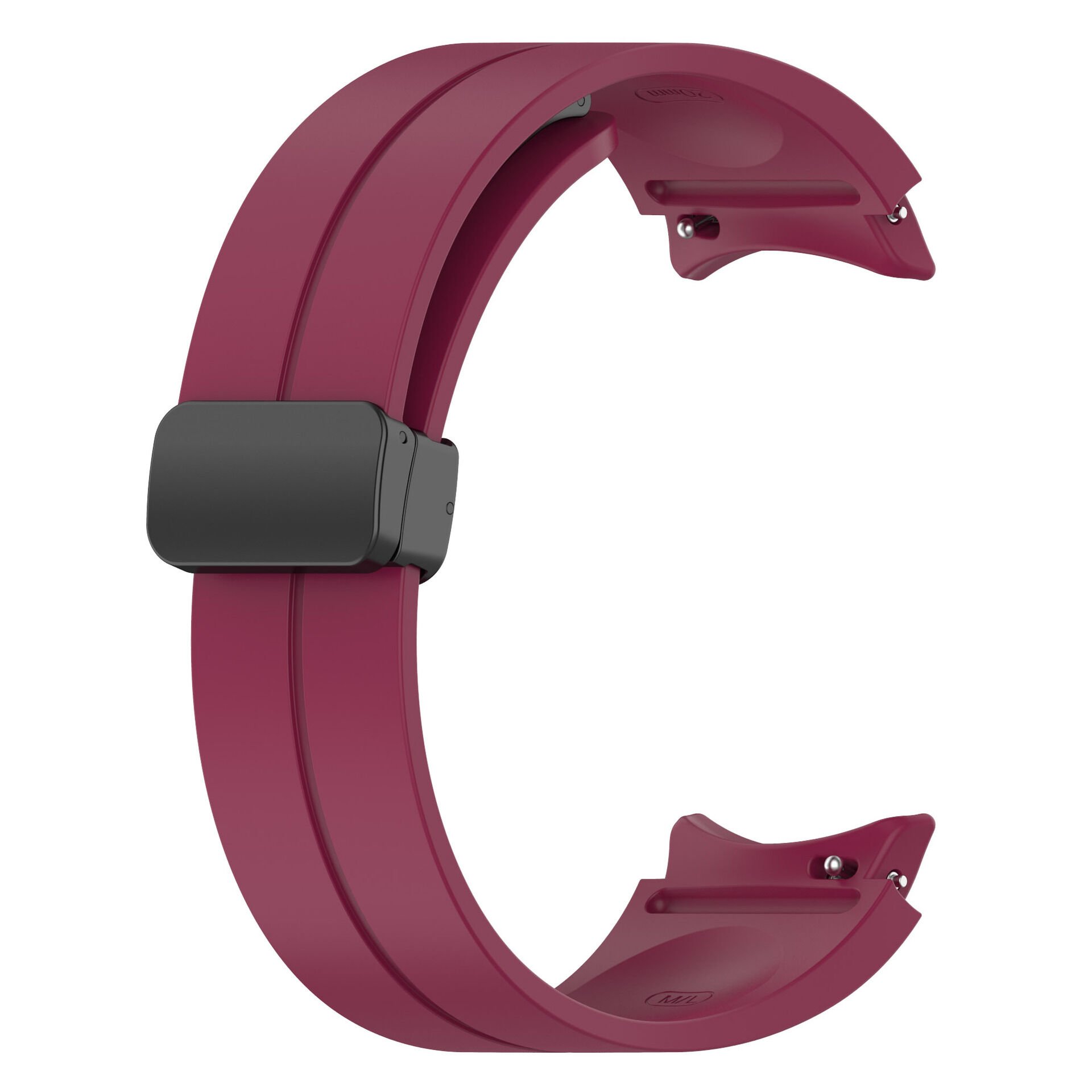 Samsung Galaxy Watch 4 / 5 / 5 Pro 40-44 Classic 42 - 45 - 46mm Magnet Tokalı Ayarlı Kordon (krd-84) Mürdüm