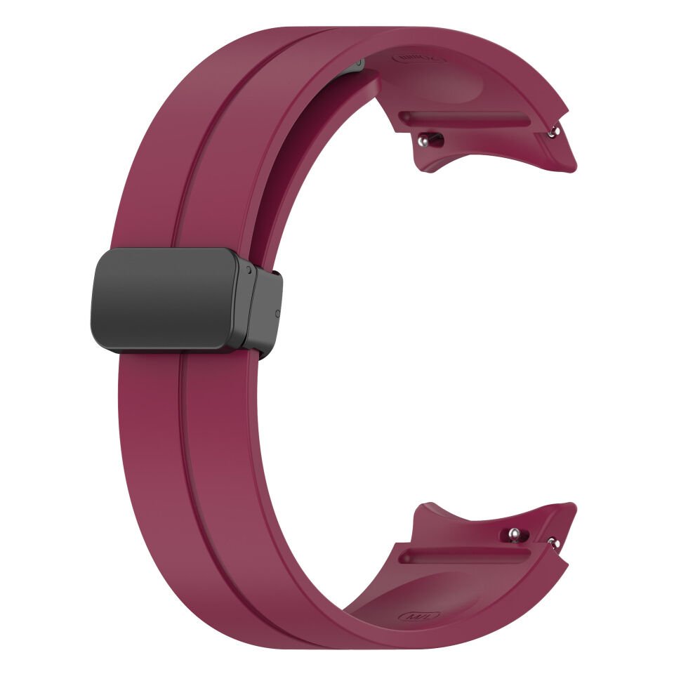 Samsung Galaxy Watch 4 / 5 / 5 Pro 40-44 Classic 42 - 45 - 46mm Magnet Tokalı Ayarlı Kordon (krd-84) Mürdüm
