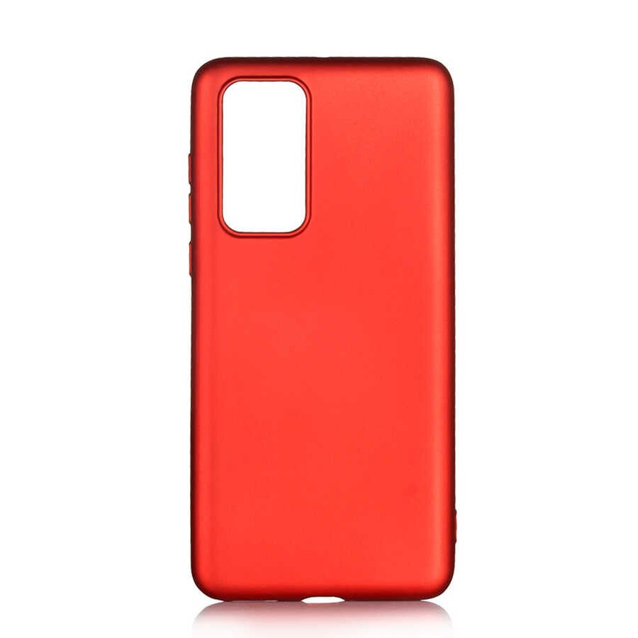 Huawei P40 Kılıf Yumuşak Dokulu Soft Esnek İnce Mat Renkli Silikon Kapak (PREMİER) Rose Gold