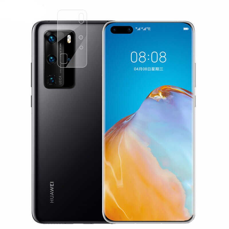 Huawei P40 Pro Kamera Lens Koruyucu Cam Filmi Tam Kaplama Tasarım (z-kamera-camı) Renksiz
