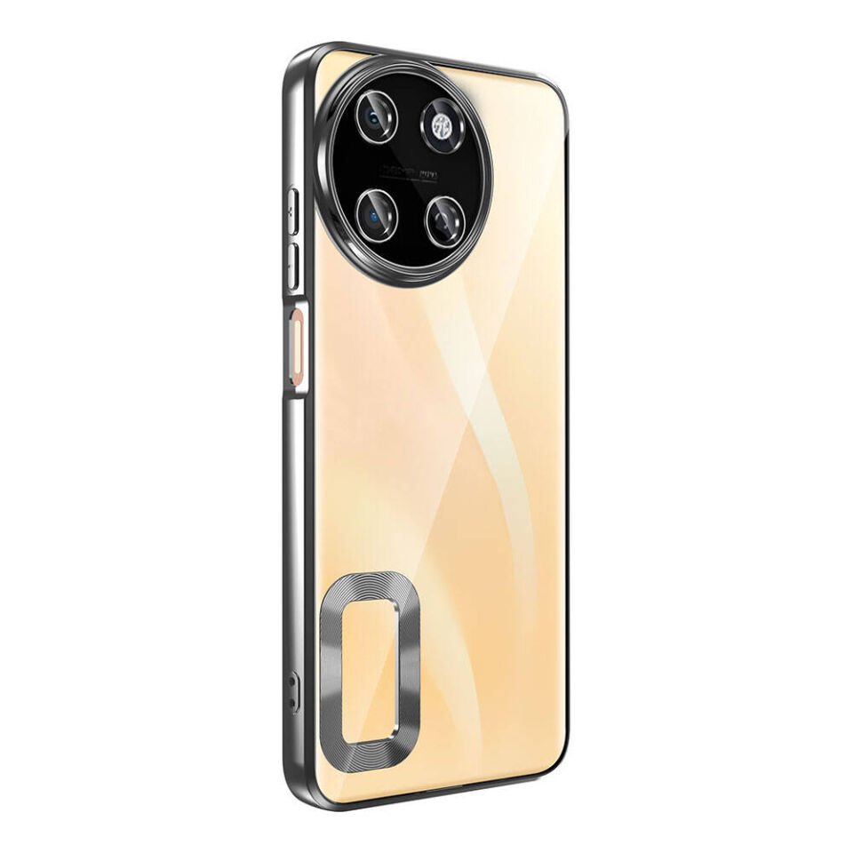 Realme 11 4G Kılıf Kamera Lens Korumalı Logo Gösteren Parlak Kenarlı Kapak (OMEGA) Lila