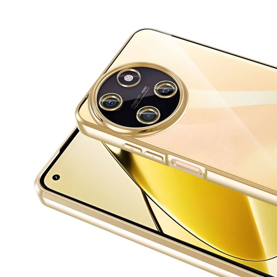 Realme 11 4G Kılıf Kamera Lens Korumalı Logo Gösteren Parlak Kenarlı Kapak (OMEGA) Lila
