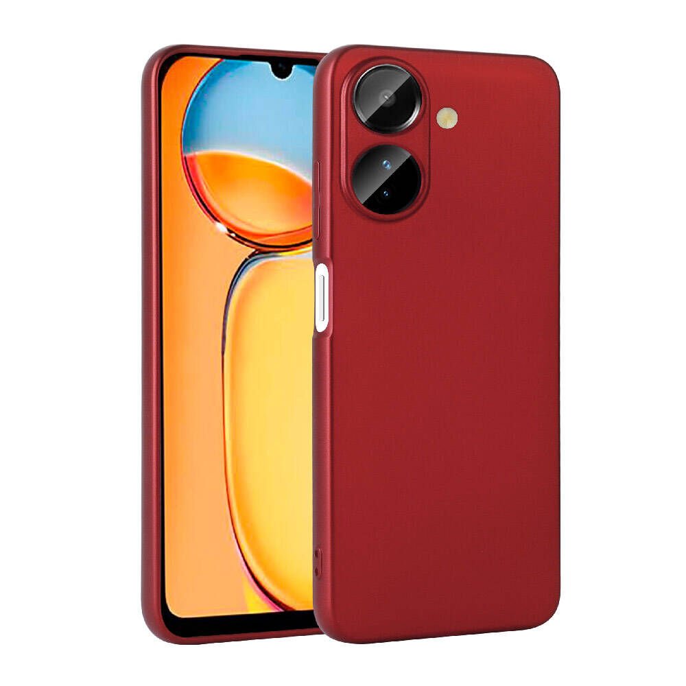Xiaomi Poco C65 Kılıf Yumuşak Dokulu Soft İnce Mat Silikon Kapak (PREMİER) Kırmızı