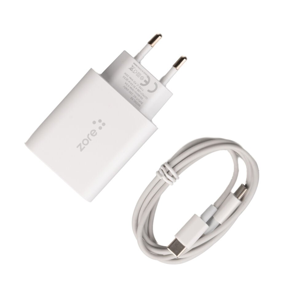 Type-C to Type-C Ev Şarj Aleti 20W (XMac Serisi X6) Beyaz