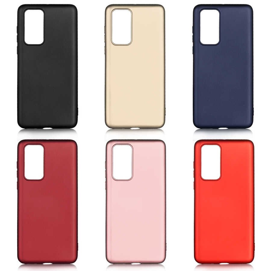 Huawei P40 Kılıf Yumuşak Dokulu Soft Esnek İnce Mat Renkli Silikon Kapak (PREMİER) Saks Mavi
