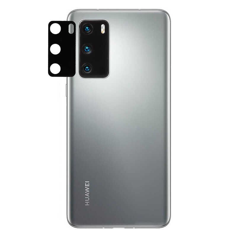 Huawei P40 Kamera Lens Koruyucu Cam Filmi Tam Kaplama Tasarım (z-kamera-camı) Siyah
