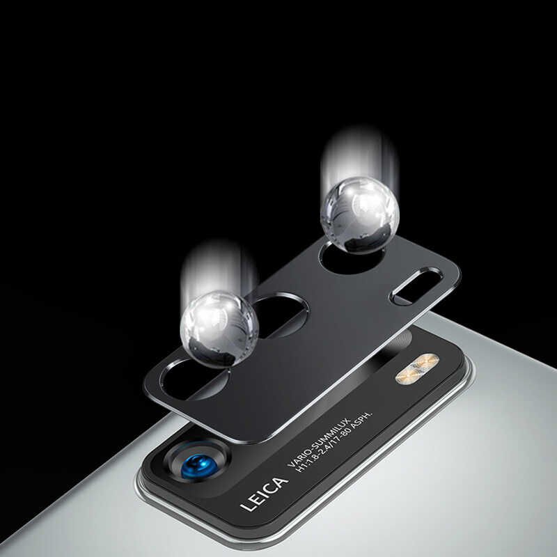 Huawei P40 Kamera Lens Koruyucu Cam Filmi Tam Kaplama Tasarım (z-kamera-camı) Siyah