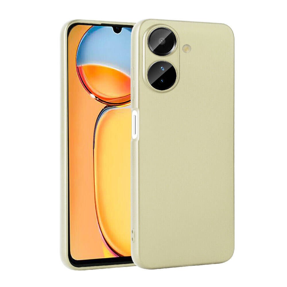 Xiaomi Poco C65 Kılıf Yumuşak Dokulu Soft İnce Mat Silikon Kapak (PREMİER) Gold