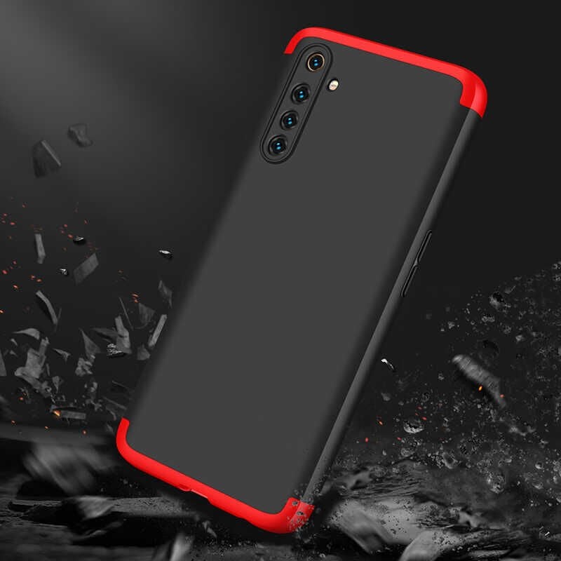 Realme 6 Pro Kılıf 360 Tam Koruma Ön Ve Arka Sert Mika Kapak Orjinal Ays Gkk Kapak Mavi