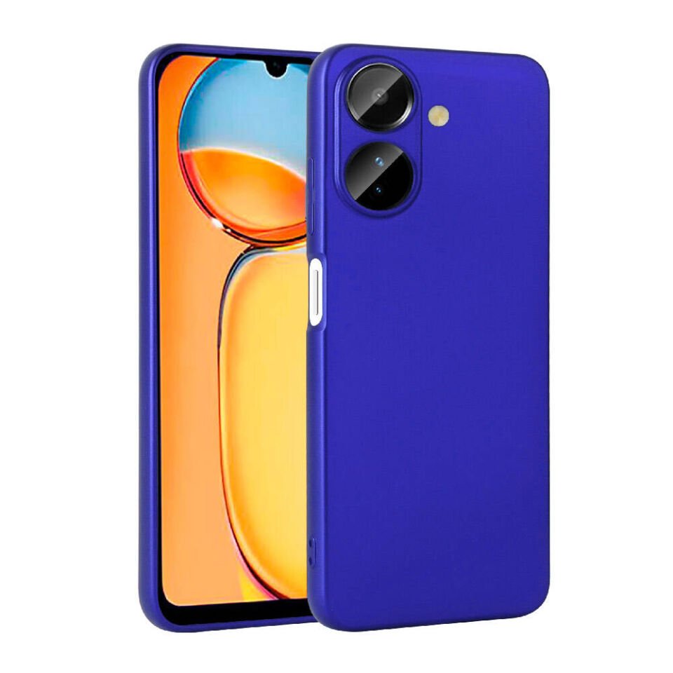Xiaomi Poco C65 Kılıf Yumuşak Dokulu Soft İnce Mat Silikon Kapak (PREMİER) Saks Mavi