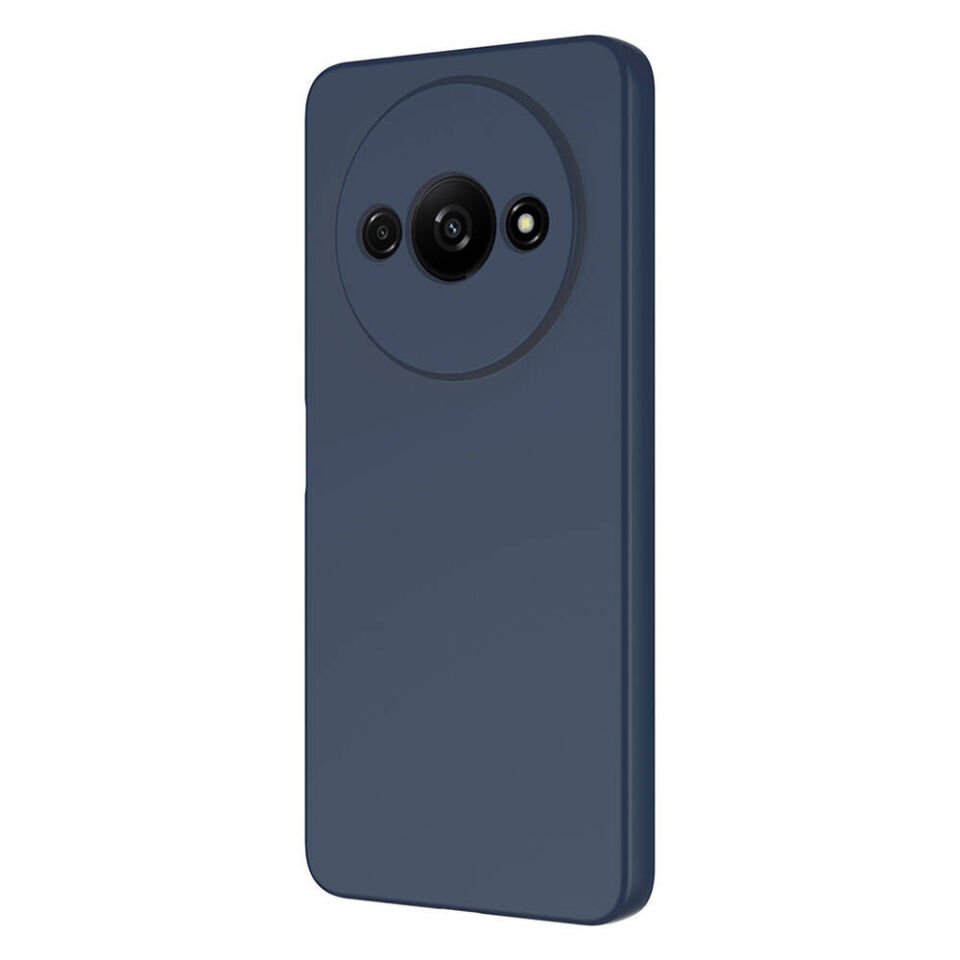 Xiaomi Redmi A3 4G 2024 Kılıf Kadife İç Yüzey Yumuşak Dokulu Kamera Korumalı Kapak (MARA) Lacivert