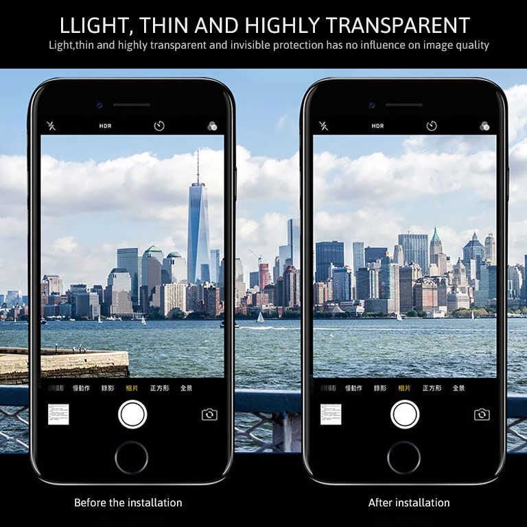 Apple  iPhone 7 Kamera Lens Koruyucu Cam Filmi Tam Kaplama Tasarım (z-kamera-camı) Renksiz