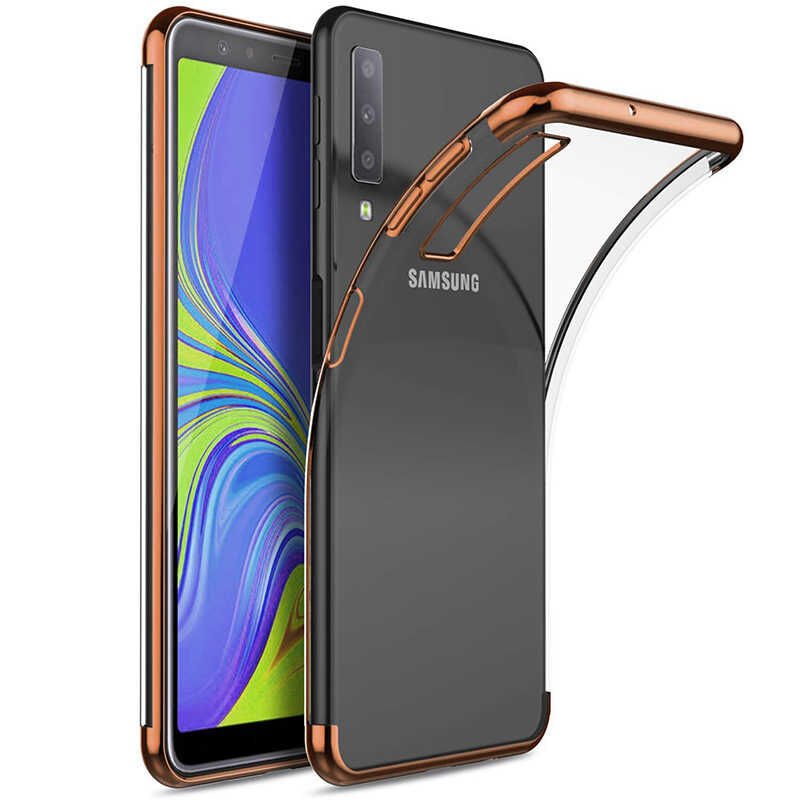 Galaxy A7 2018 Kılıf Zore Dört Köşeli Lazer Silikon Kapak