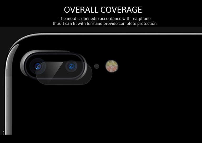Apple  iPhone 7 Plus Kamera Lens Koruyucu Cam Filmi Tam Kaplama Tasarım (z-kamera-camı) Renksiz