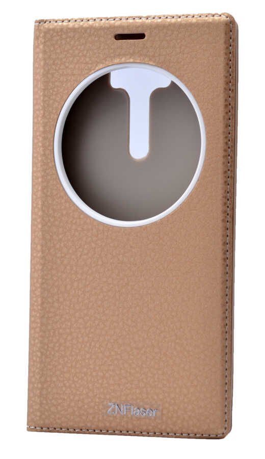 Asus Zenfone 2 Laser ZE601KL  Kapaklı Kılıf Mıknatıslı 360 Tam Korumalı (DOLCE) Gold