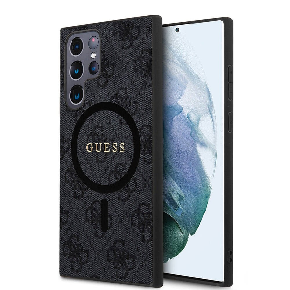 Samsung Galaxy S24 Ultra Kılıf Guess Orjinal Lisanslı Magsafe Şarj Özellikli 4G Desenli Yazı Logolu Kapak