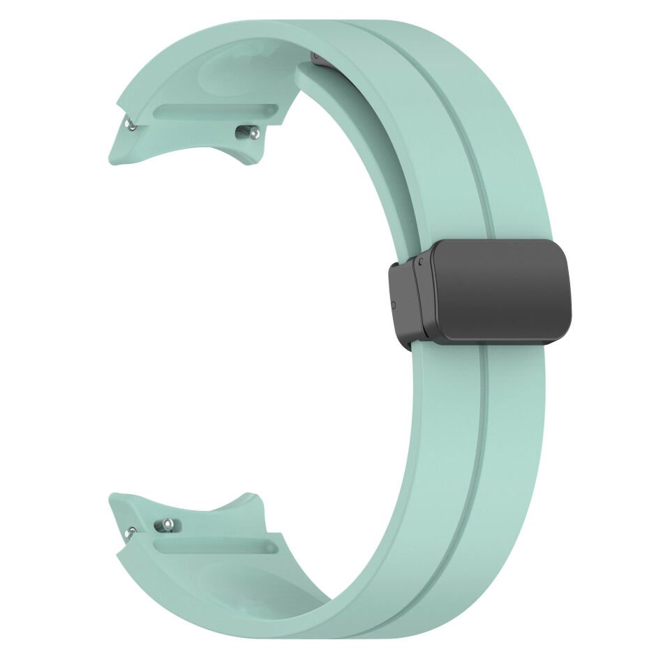 Samsung Galaxy Watch 4 / 5 / 5 Pro 40-44 Classic 42 - 45 - 46mm Magnet Tokalı Ayarlı Kordon (krd-84) Açık Yeşil
