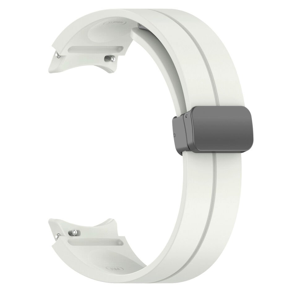 Samsung Galaxy Watch 4 / 5 / 5 Pro 40-44 Classic 42 - 45 - 46mm Magnet Tokalı Ayarlı Kordon (krd-84) Starlight