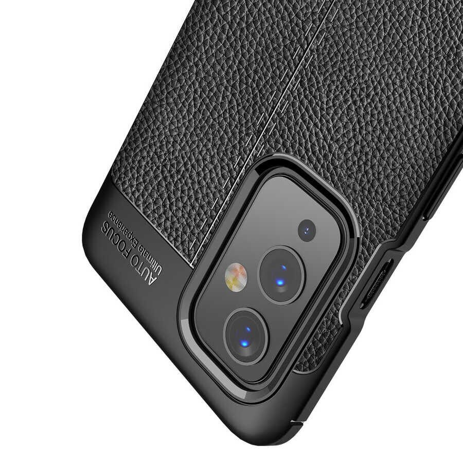 One Plus 9 Kılıf Deri Görünümlü Renk Atmayan Dayanaklı Silikon Kapak (NİSS) Lacivert