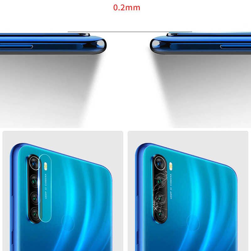 Xiaomi Redmi Note 8 Kamera Lens Koruyucu Cam Filmi Tam Kaplama Tasarım (z-kamera-camı) Renksiz