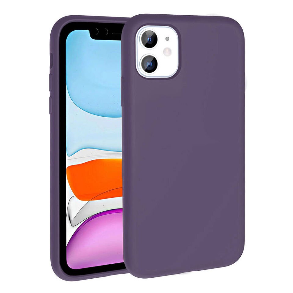 Apple iPhone 11 Kılıf Kamera Çıkıntılı Yumuşak İçi Kadife Lansman Dokulu Silikon Kapak (Kivi) Lacivert