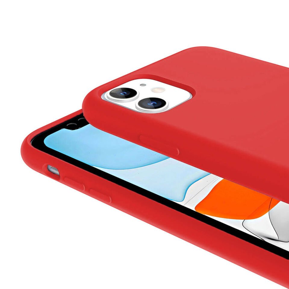 Apple iPhone 11 Kılıf Kamera Çıkıntılı Yumuşak İçi Kadife Lansman Dokulu Silikon Kapak (Kivi) Lacivert