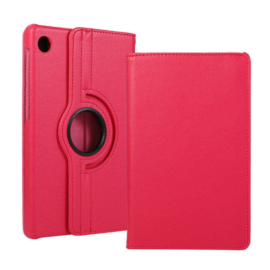 Honor X8 Dönebilen Standlı 360 Tam Korumalı Tablet KIlıf (D-T) Pembe