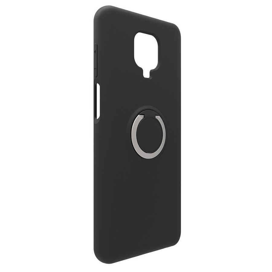 Xiaomi Redmi Note 9 Pro Kılıf Mat Pastel Renkli Ultra İnce Yüzüklü Yumuşak Silikon Kapak (Plex) Siyah