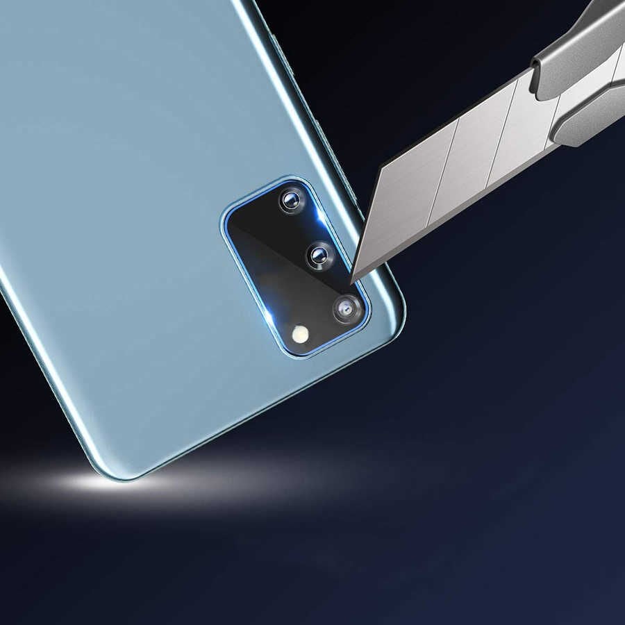 Samsung Galaxy S20 Kamera Lens Koruyucu Cam Filmi Tam Kaplama Tasarım (z-kamera-camı) Renksiz