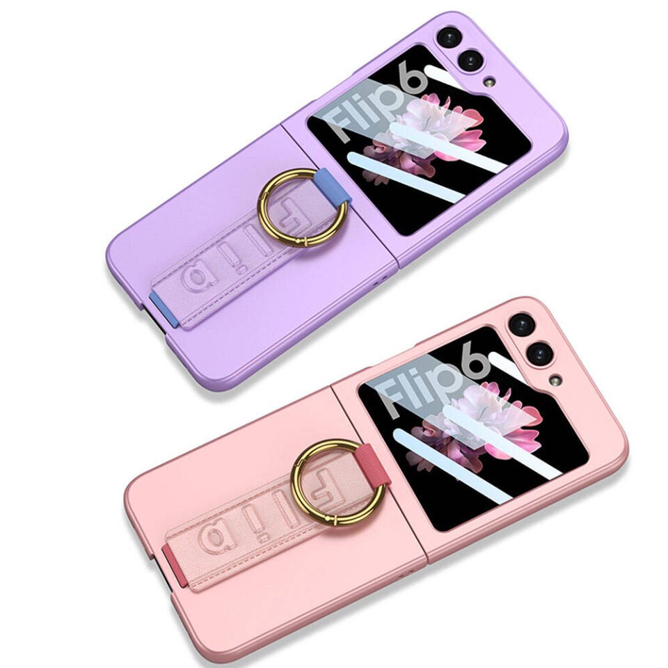 Samsung Galaxy Z Flip 6 Kılıf Kamera Korumalı Yüzüklü HEPTEKİLETİŞİM Flip Ring Kıpta Kapak
