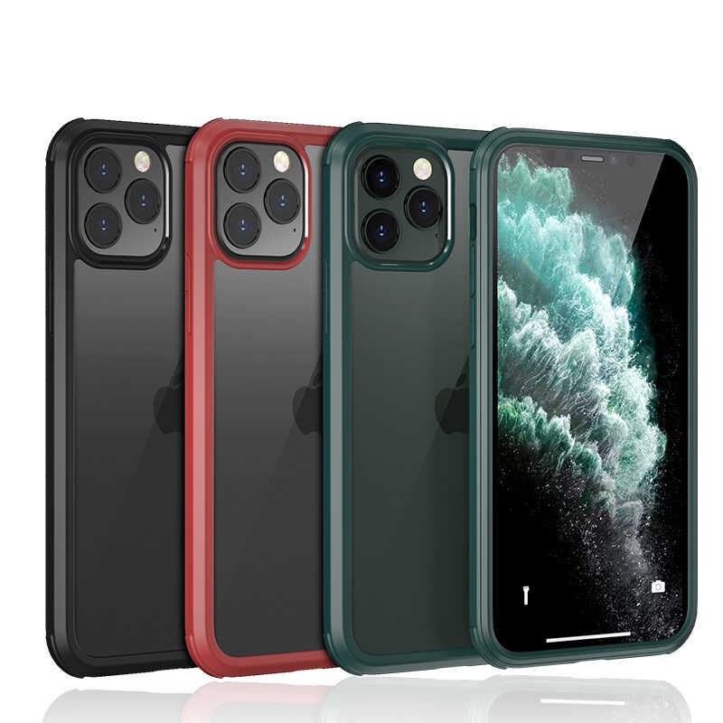 Apple iPhone 11 Pro Kılıf HEPTEKİLETİŞİM Dor Silikon Temperli Cam Kapak