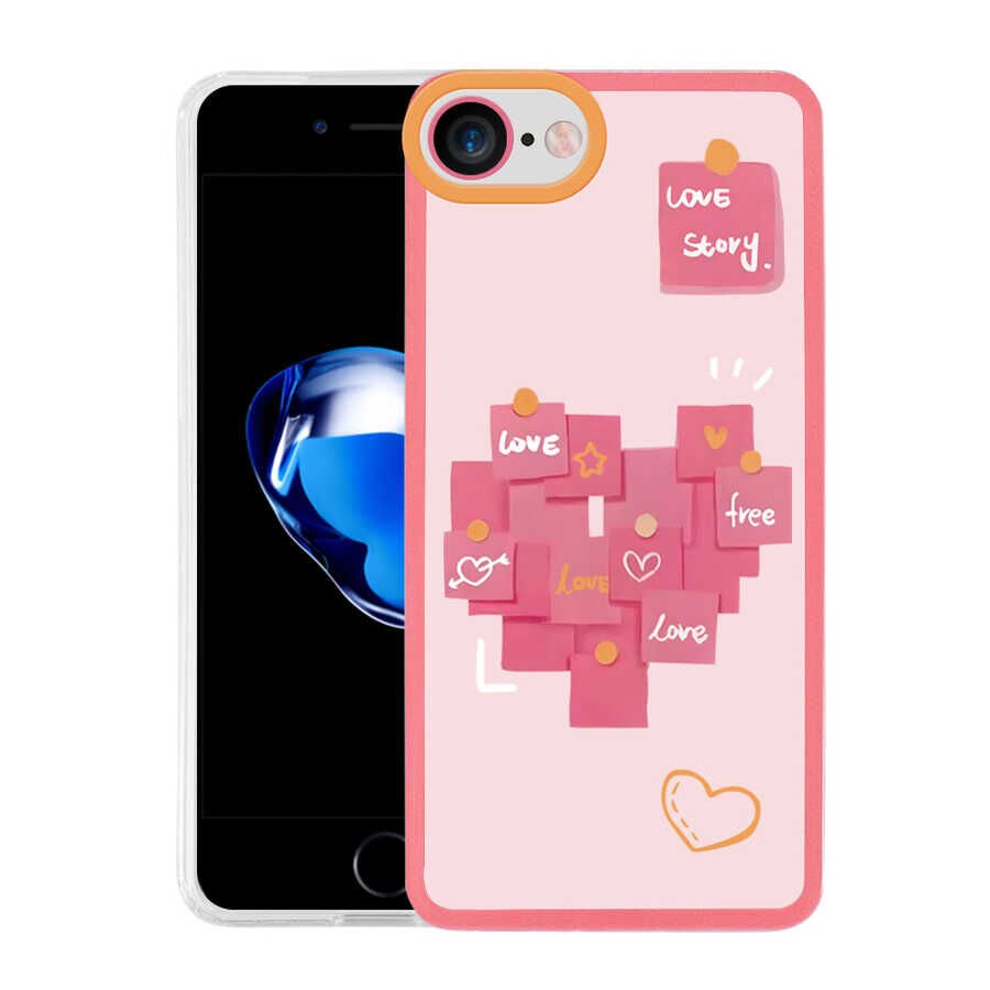 Apple iPhone 8 Kılıf HEPTEKİLETİŞİM M-Fit Desenli Kapak