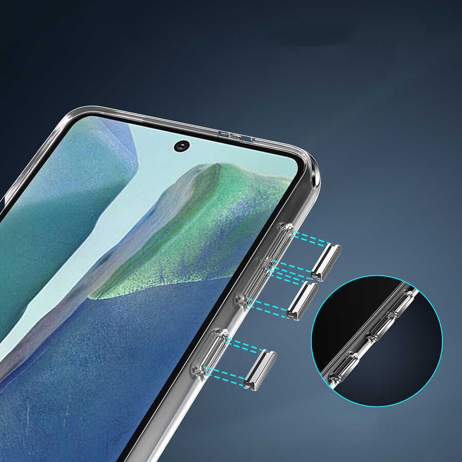 Samsung Galaxy S20 FE Kılıf Standlı Şeffaf Silikon HEPTEKİLETİŞİM L-Stand Kapak