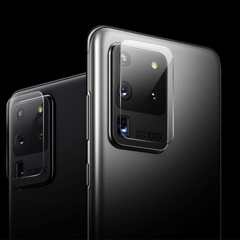 Samsung Galaxy S20 Ultra Kamera Lens Koruyucu Cam Filmi Tam Kaplama Tasarım (z-kamera-camı) Renksiz