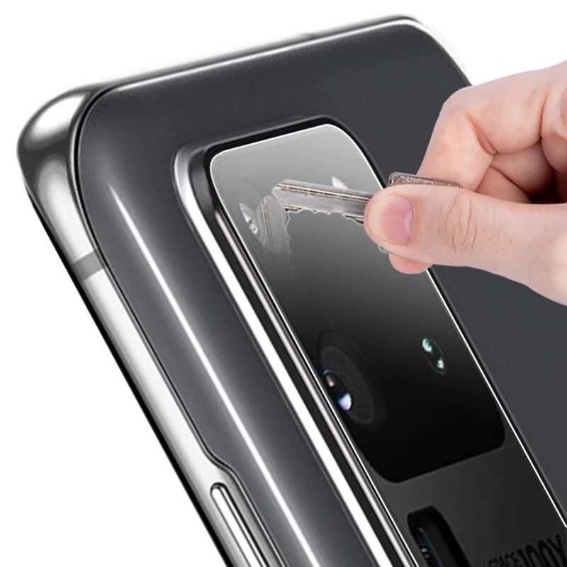 Samsung Galaxy S20 Ultra Kamera Lens Koruyucu Cam Filmi Tam Kaplama Tasarım (z-kamera-camı) Renksiz