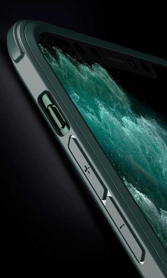 Apple iPhone 11 Pro Max Kılıf HEPTEKİLETİŞİM Dor Silikon Temperli Cam Kapak